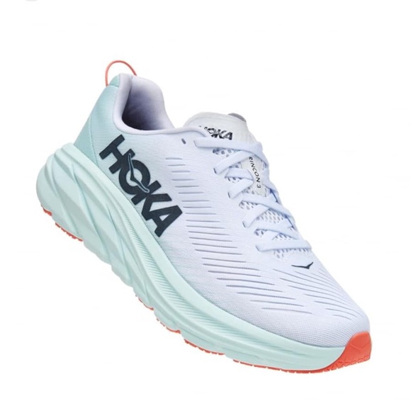 Hoka One One Shoes - Hoka One One Light Blue and Orange Athletic Shoes